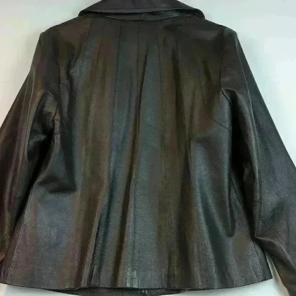 East 5th Brown Genuine Leather Jacket Women's Size 1 Extra - Picture 8 of 15